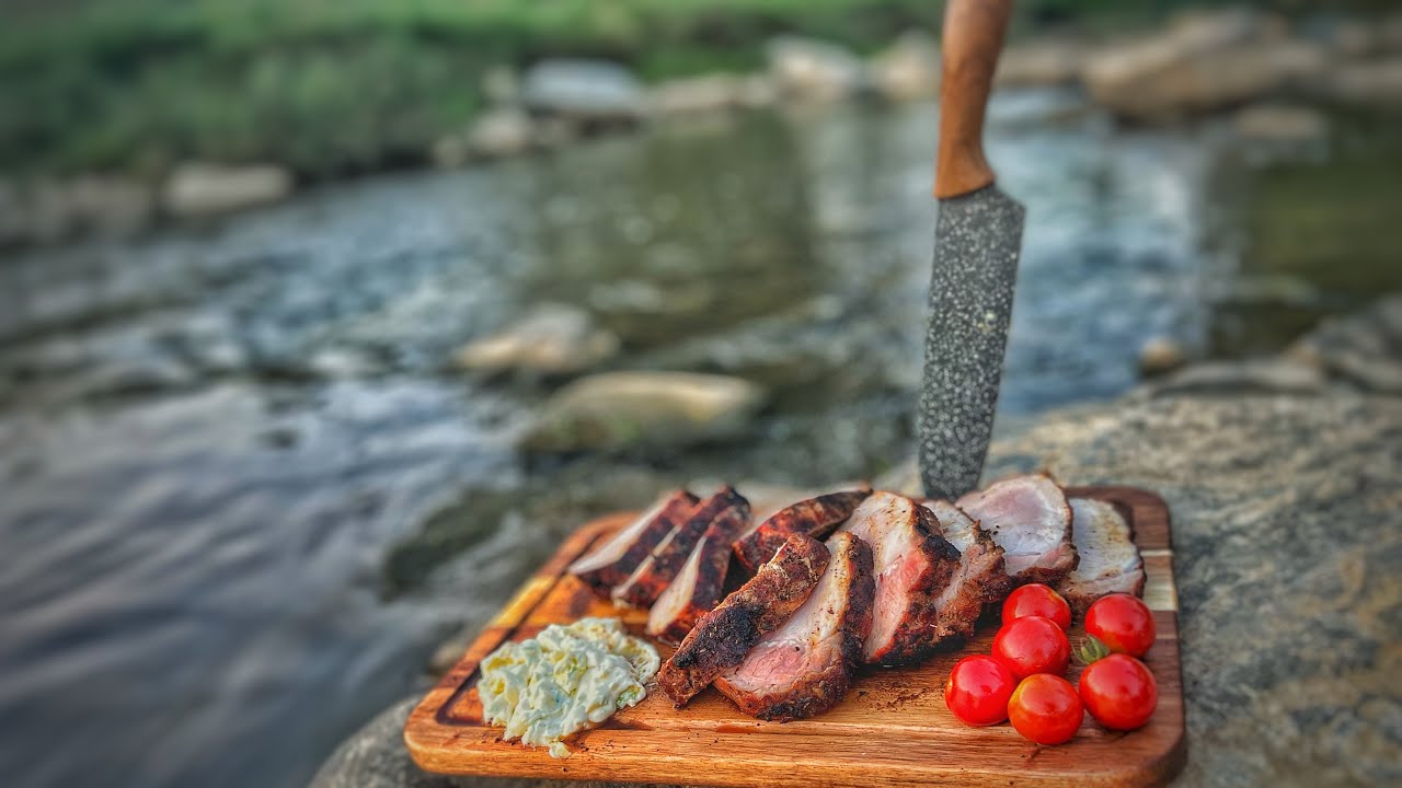Doğada dere kenarinda yemek yapmak../Cooking by the stream in nature..