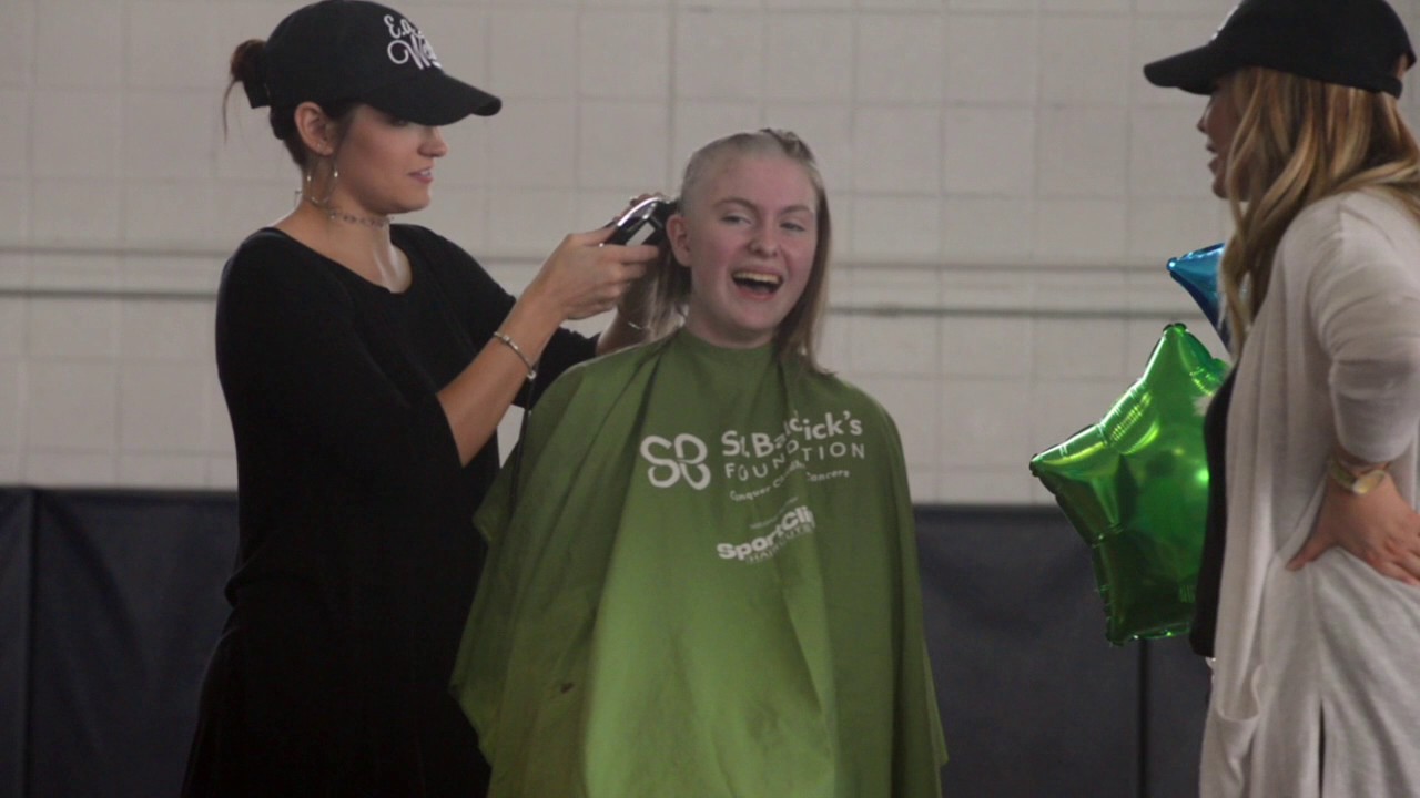 Noelle does St  Baldrick's