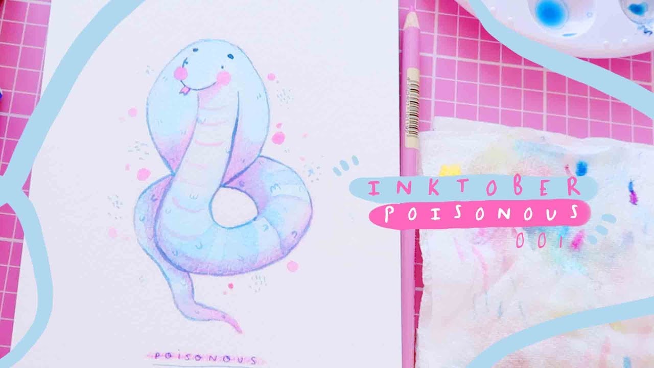 INKTOBER 001: Poisionous | Jake Parker Drawing Challenge | Illustrating a King Cobra (2018)