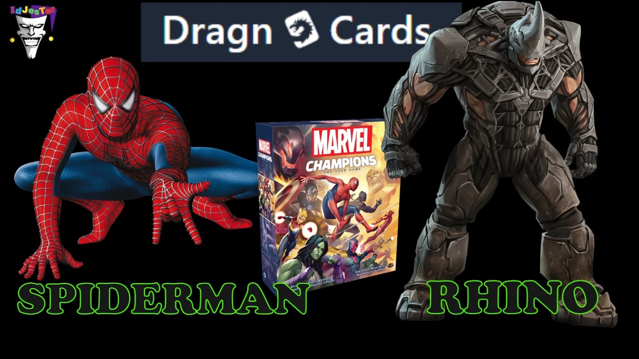 Marvel Champions on Dragn Cards Spiderman vs. RHino