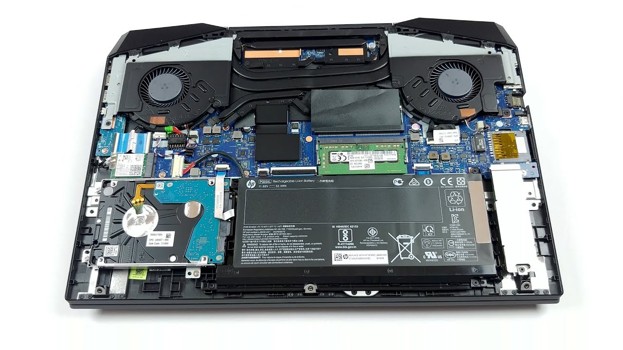 HP Pavilion Gaming 15 2019 - disassembly and upgrade options