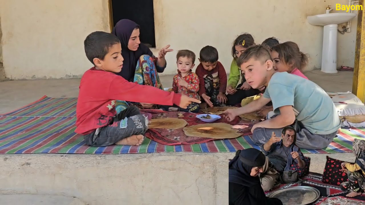 A romantic meeting between Hamashtollah and thechildren, pickingthefruitsofparadisehelping MrQurban.