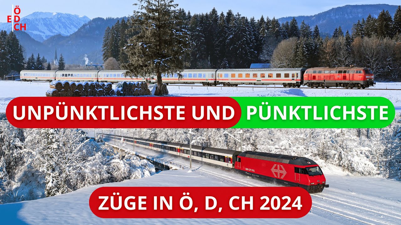 Warum diese Fernz&uuml;ge 2024 die Unp&uuml;nktlichsten des Landes waren | Bahn-P&uuml;nktlichkeitsstatistik 2024