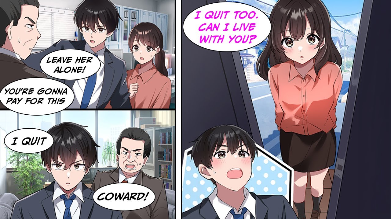 [Manga Dub] I protected the coworker who was being harassed by our boss and quit... [RomCom]