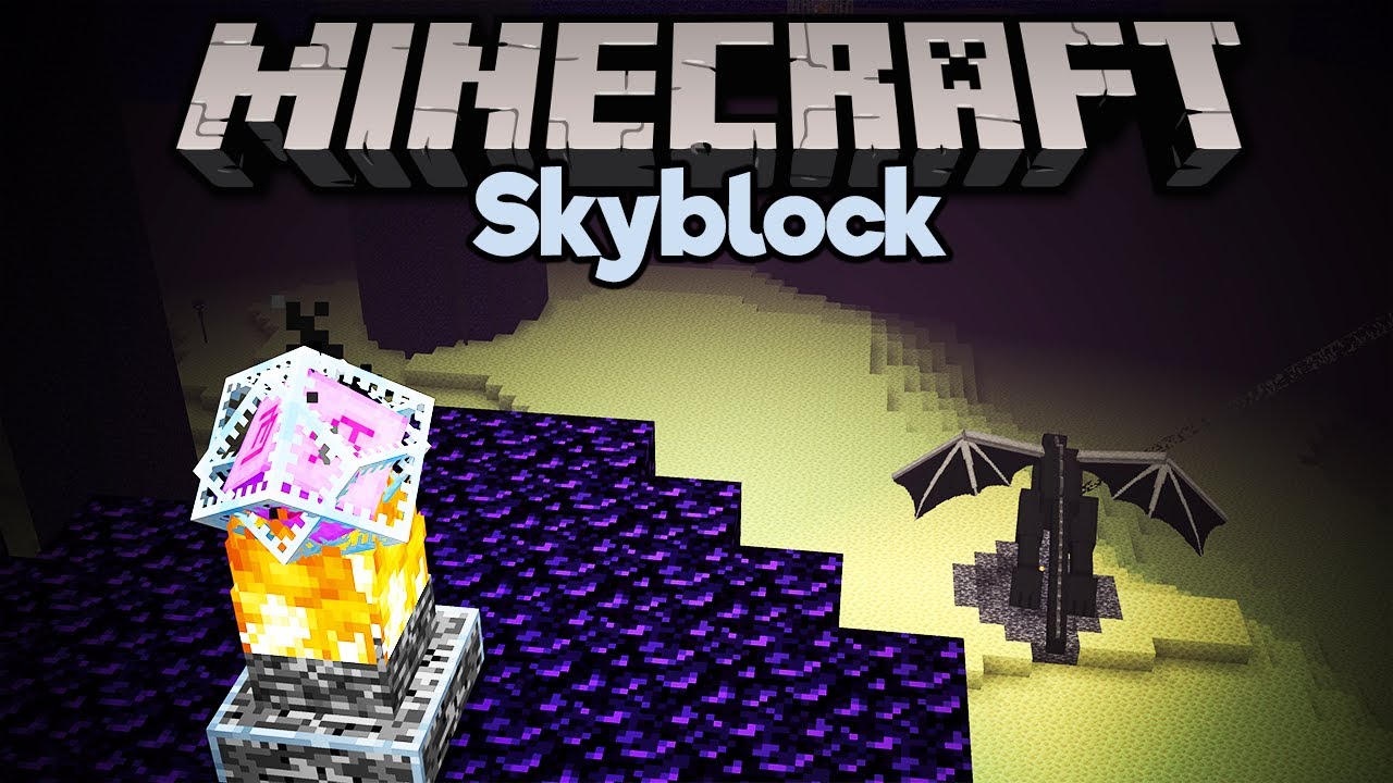 Fighting the Ender Dragon in Skyblock! ▫ Minecraft 1.15 Skyblock (Tutorial Let's Play) [Part 18]