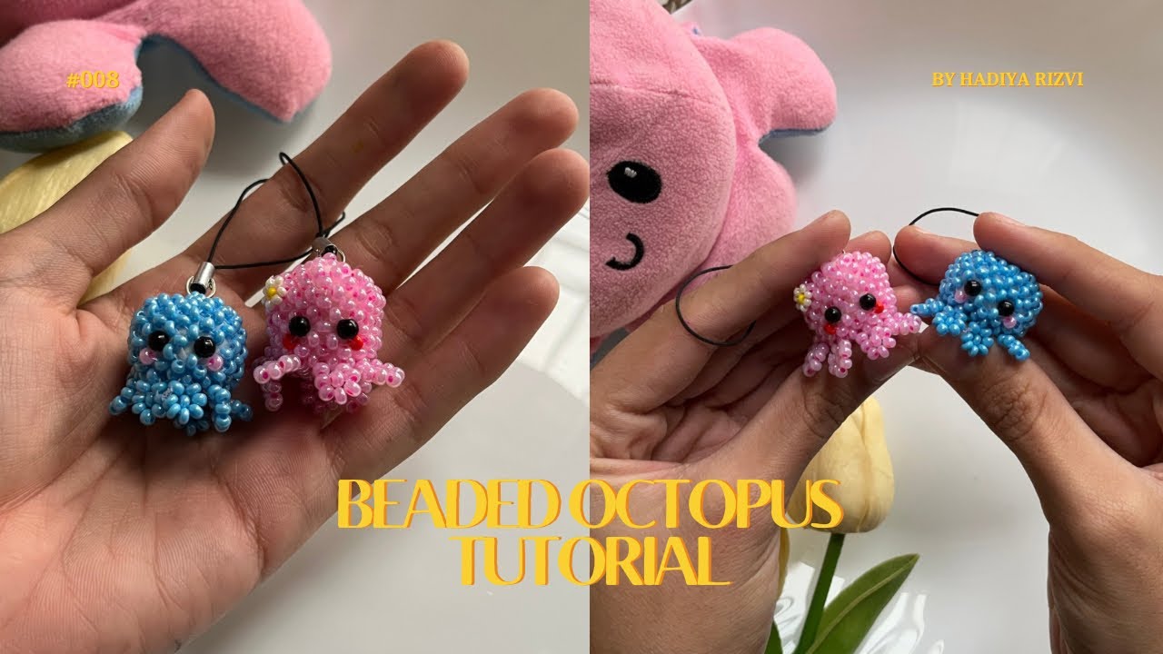 Handmade Beaded Octopus Charm 🐙 | Step-by-Step Tutorial