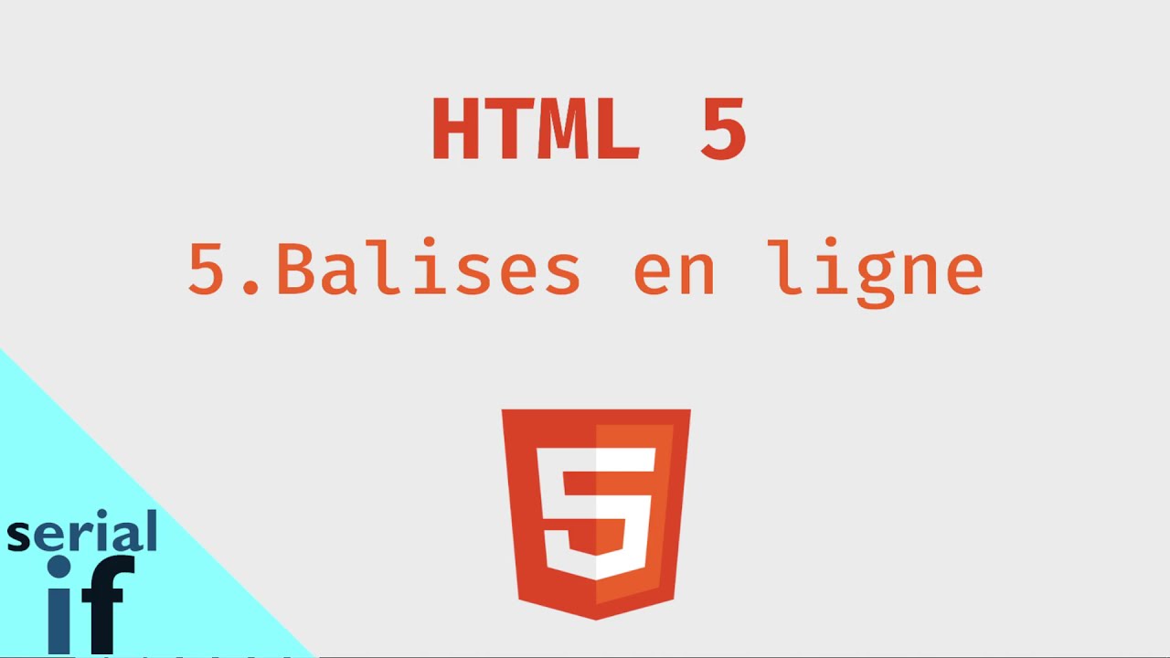 HTML - formation express 5/8 - Les balises en ligne
