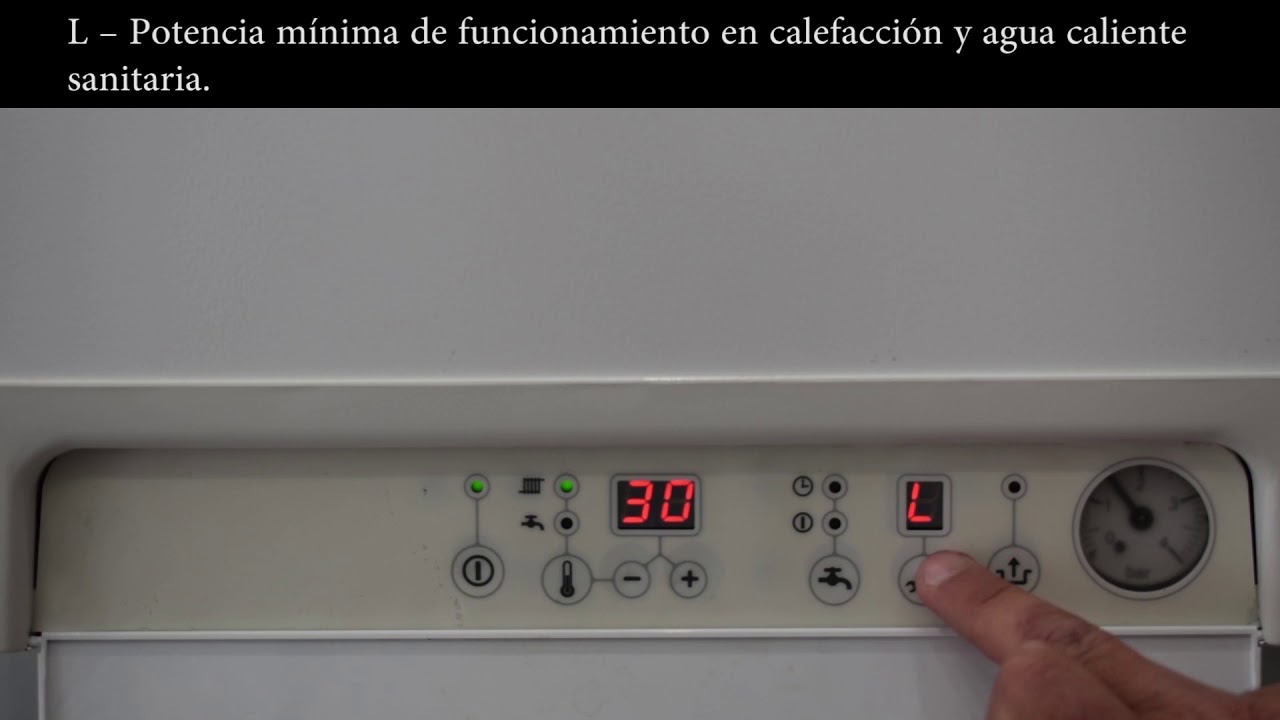 Comprobación de funcionamiento de la caldera