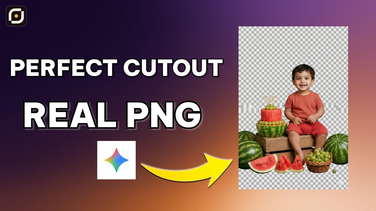 Transparent PNG Export (1-Click Cutout): Gemini Nano Banana PRO Tutorial
