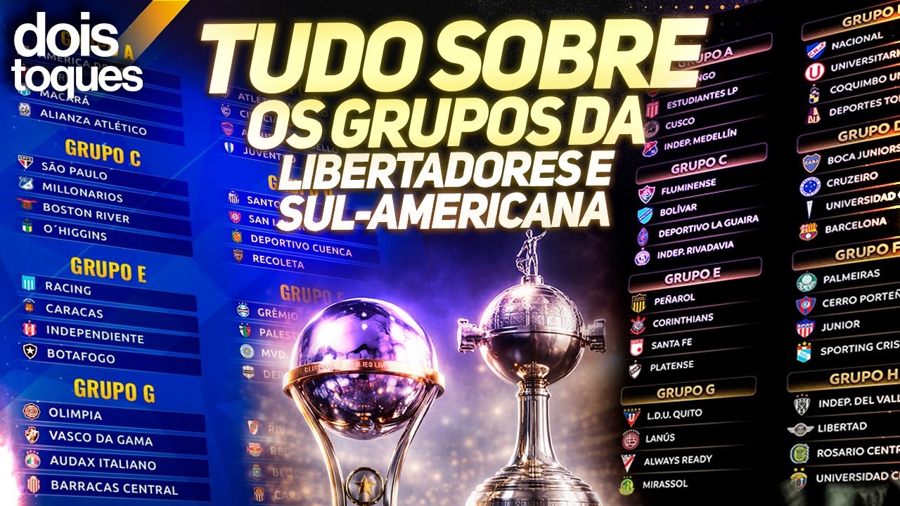 🏆TUDO SOBRE OS GRUPOS DA LIBERTADORES E SUL-AMERICANA | TEM GRUPO DA M0RTE? | VEJA ANÁLISE
