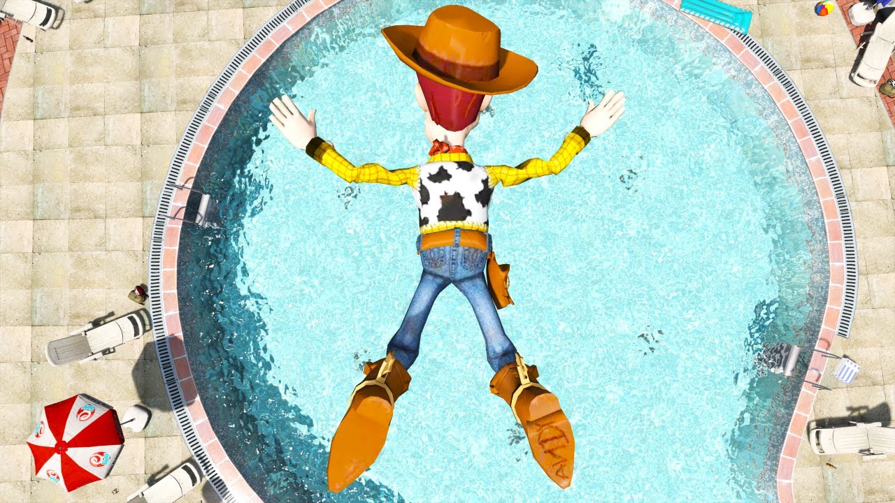 GTA 5 Water Ragdolls WOODY Jumps/Fails ep.135 [Euphoria Physics Funny | Moments]