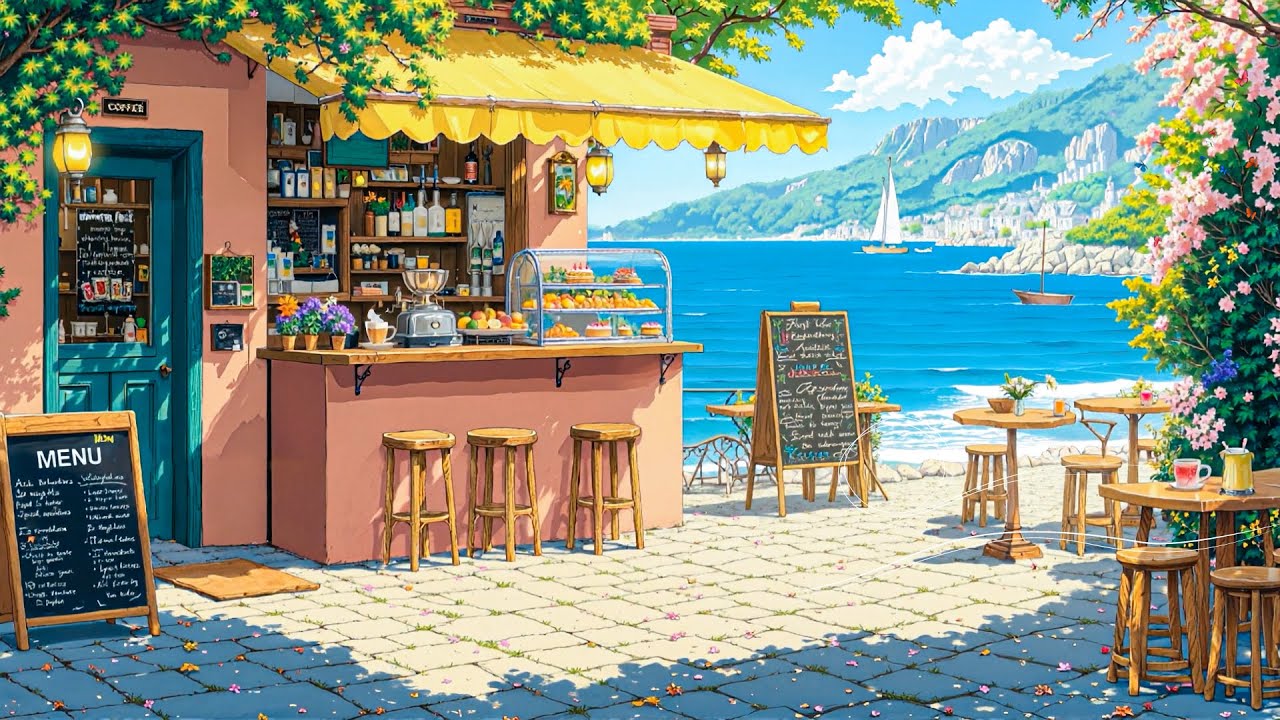 Spring Lofi Chill ☀️ Ocean Coffee for Relaxing Morning 🌊 Lofi Hip Hop for Study & Relax