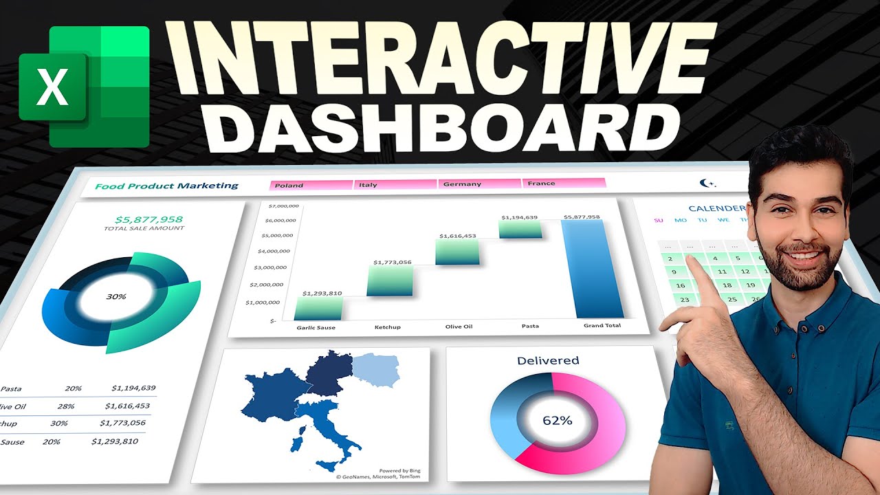 How to Create Impressive Interactive Excel Dashboard | Without any VBA and Macro _ FREE Download ✔