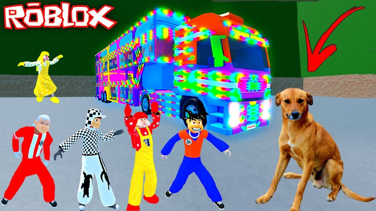 FOFÃO e sua Turma da CARRETA FURACÃO Fugindo do Cachorro Caramelo jogo da carreta da alegria Roblox