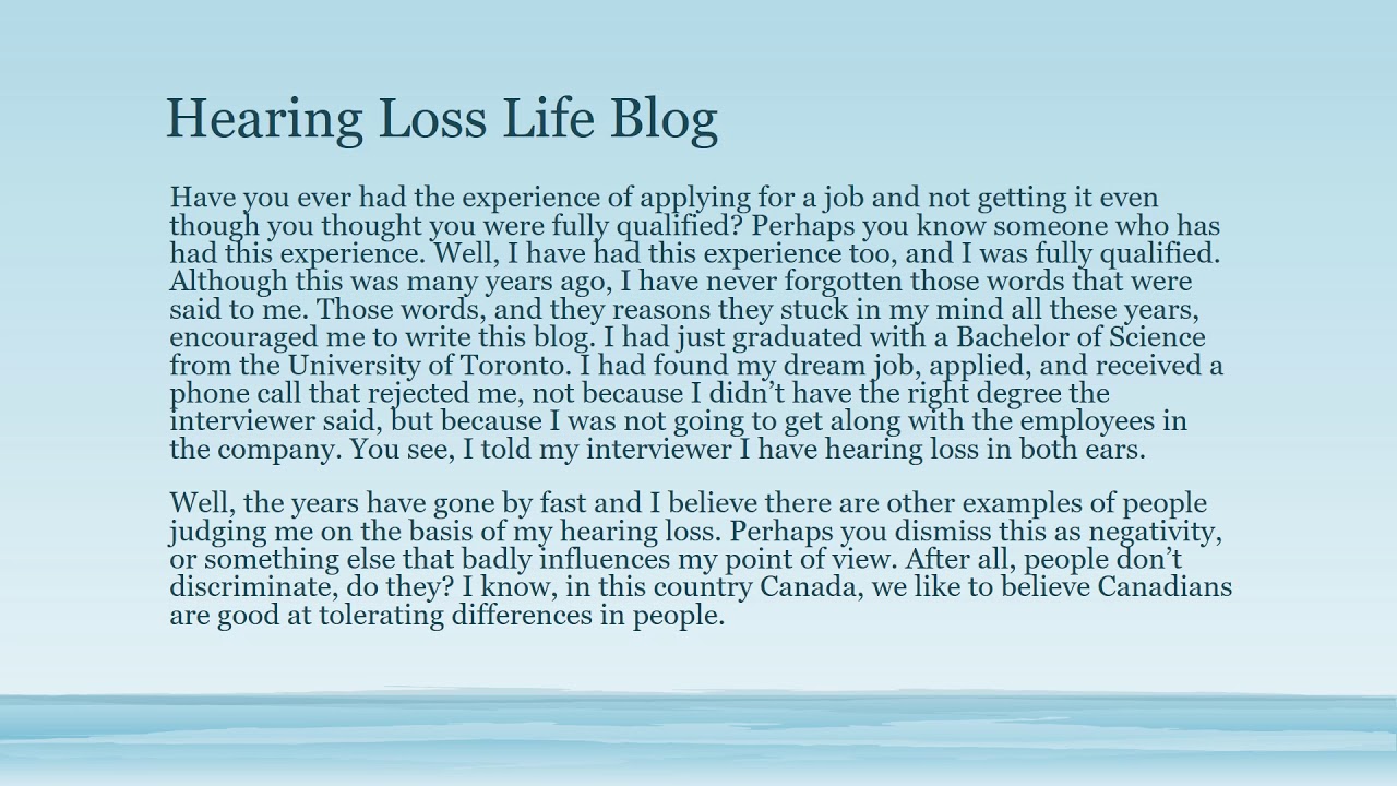 Hearing Loss Life Blog