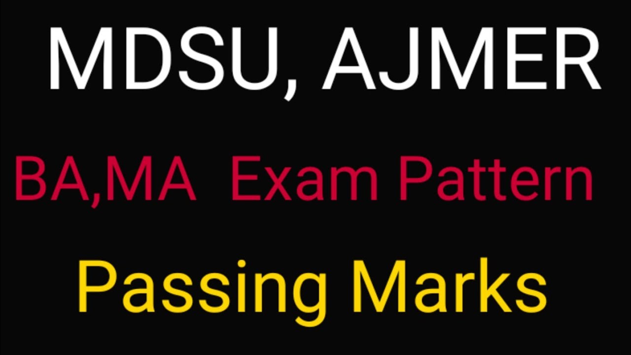 Exam Pattern Of MDSU AJMER || MA Previous Paper Pattern | University Exam Paper Pattern Rajasthan