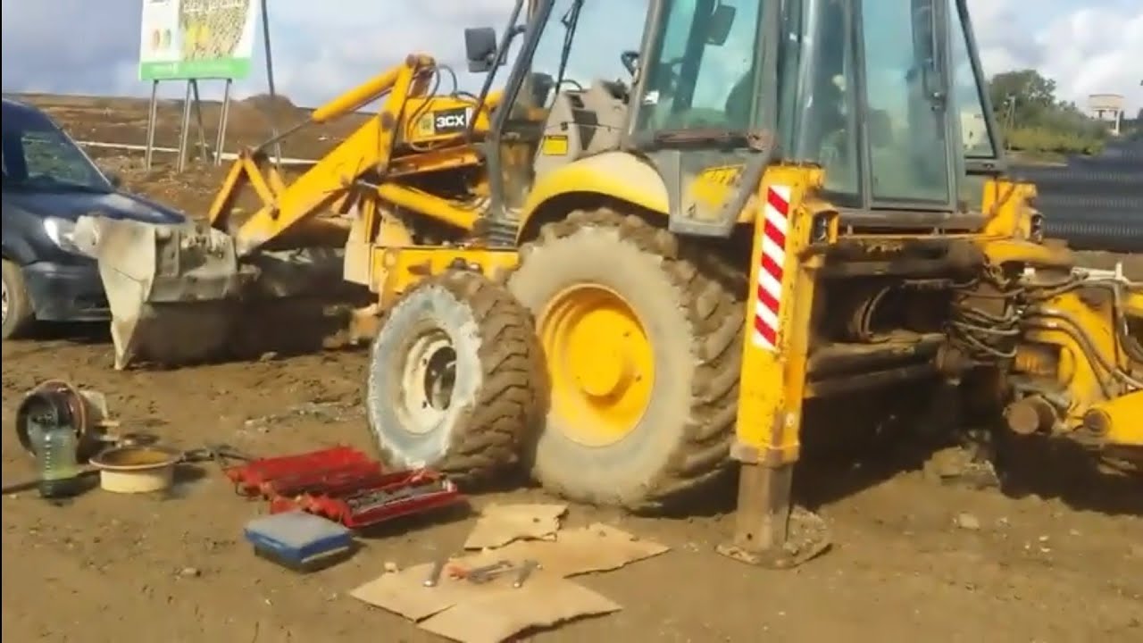 كيفية إصلاح مشكل هيدروليك  jcB  3cx الهاتف 0644061264