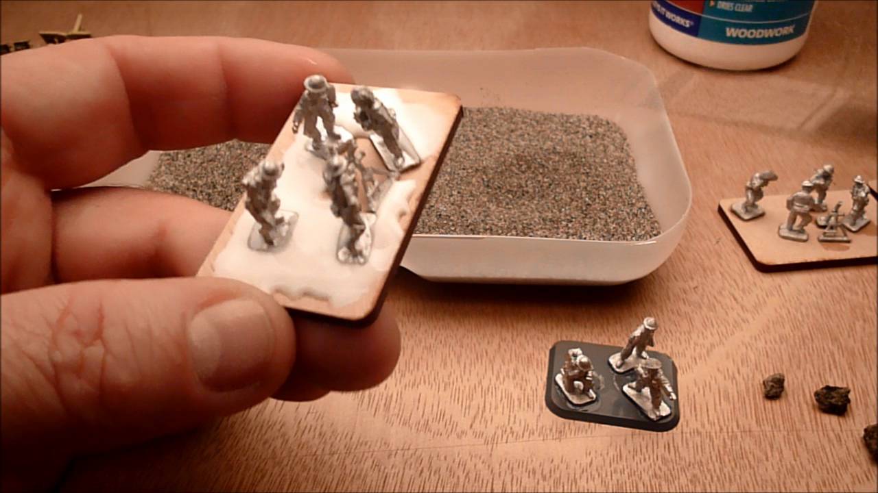 Basing with sand and PVA