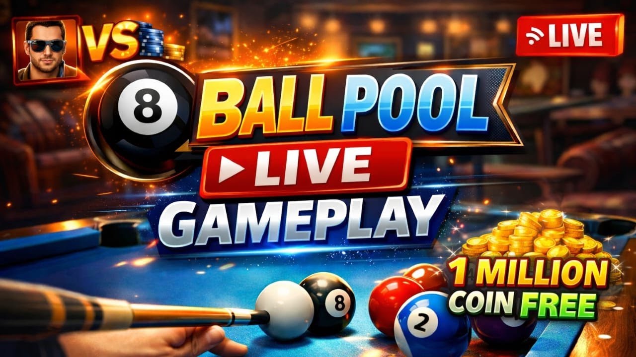 Luck + Skill 😎 | 8 Ball Pool LIVE | 1M Coins Free | Zain Zaak LIVE 🔴