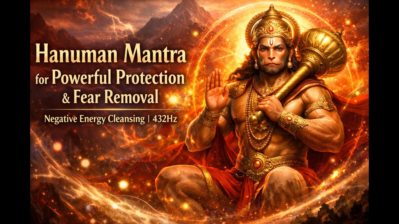 Hanuman Mantra for Powerful Protection & Fear Removal  Negative Energy Cleansing  432Hz