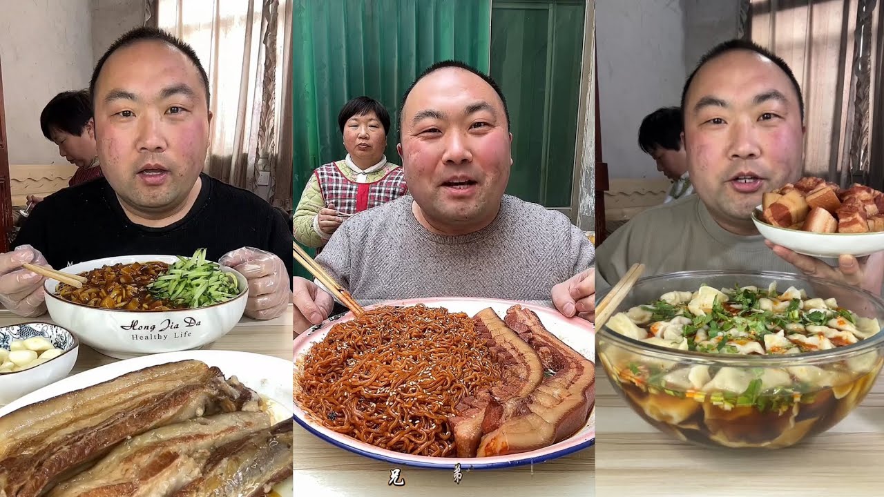 Mukbang #75 :Eat pig brain belly pork, Fried skewers 😋🤤.#belly #yummyfood  #mukbang #food 