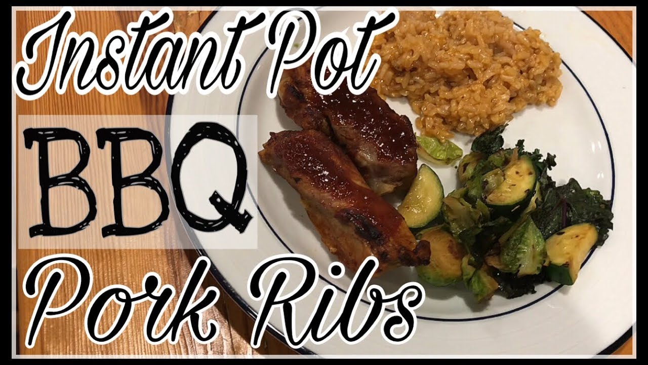 EASY Instant Pot Boneless Country Style BBQ Pork Ribs WITH RICE