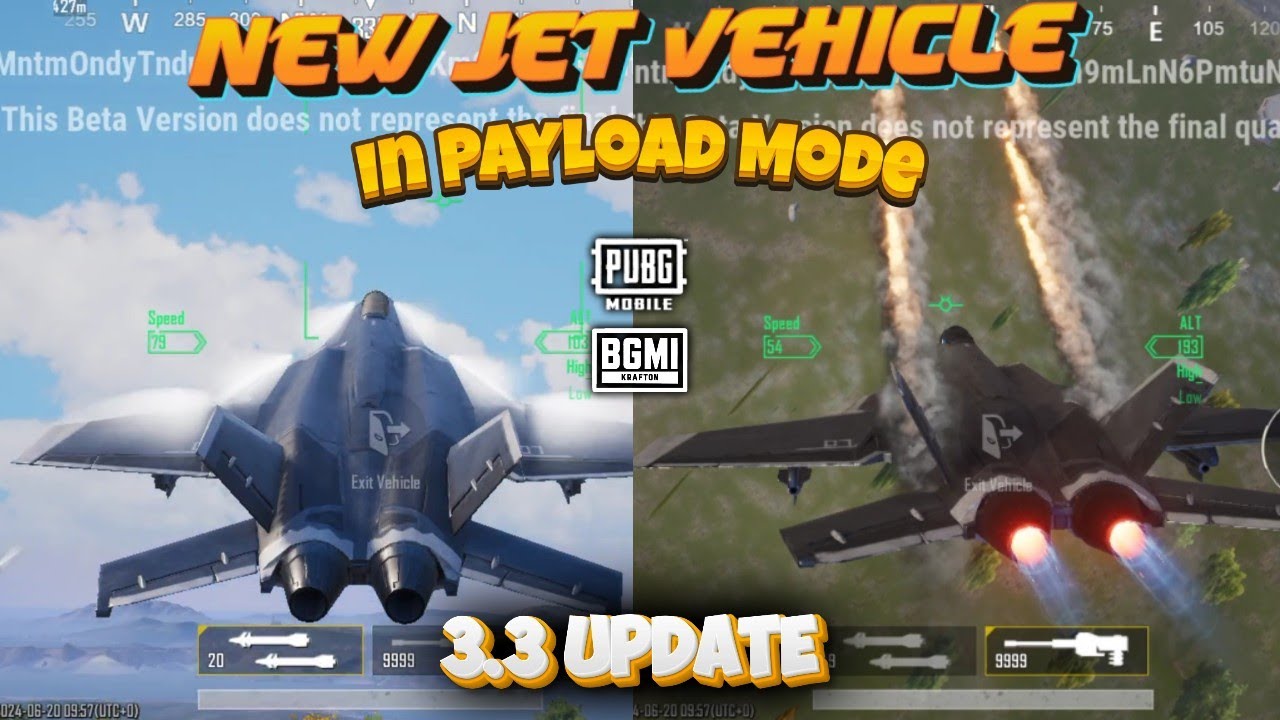 New Jet Vehicle In 3.3 Update 🛩️ | Payload 3.0 Mode New Vehicle | Jet in PubgM/BGMI 3.3 Update