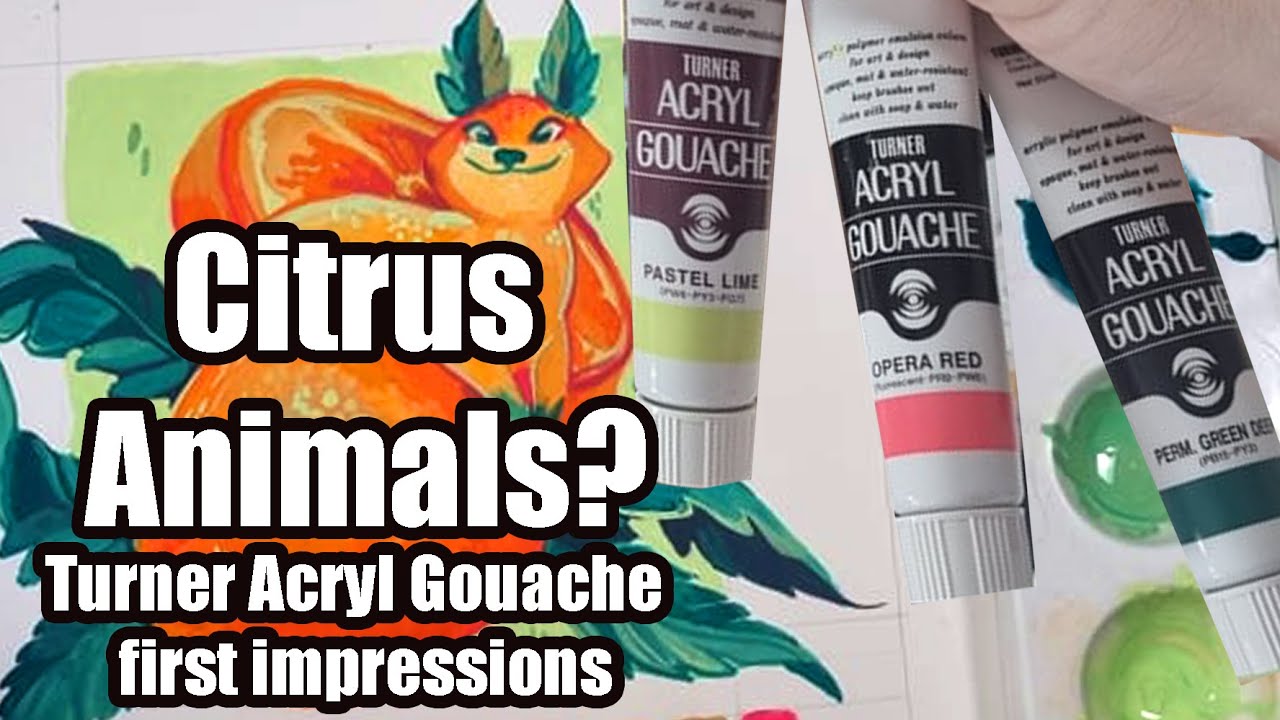 Citrus Animals ? - Turner Acryl gouache first impressions