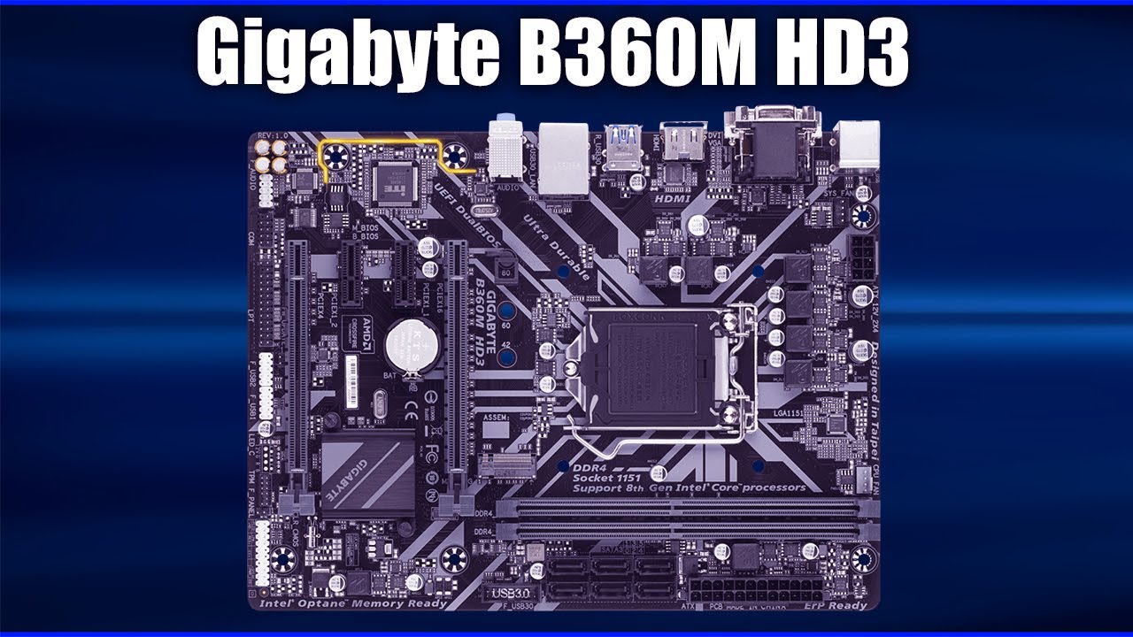 Материнская плата Gigabyte B360M HD3