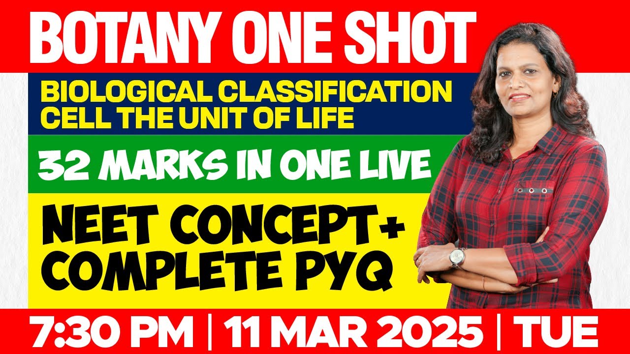 BIOLOGICAL CLASSIFICATION & CELL THE UNIT OF LIFE | NEET Concept + Complete PYQ | Dr. Ananthu NEET