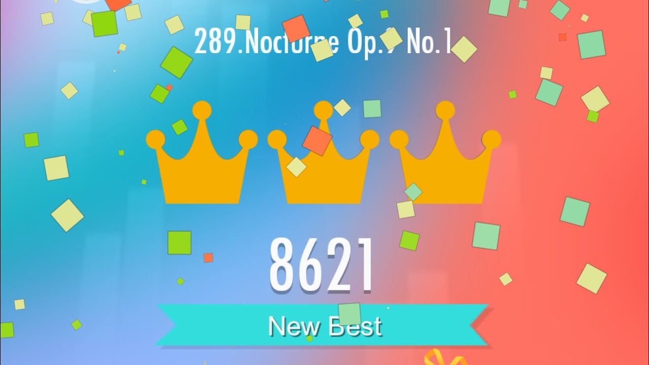 Piano Tiles 2 - Nocturne Op.9 No.1 - 8621 (1 mistake)