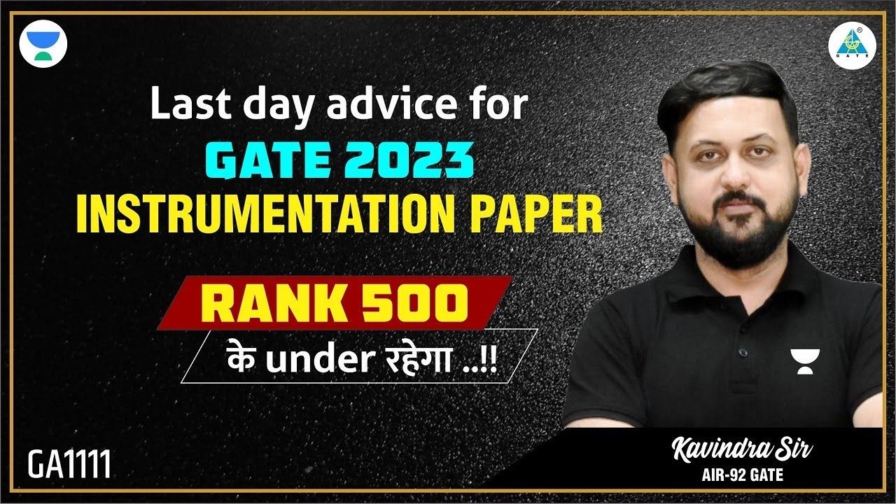🥈How to get under 500 rank in IN paper ? | GATE 2023 | By kavindra Krishna (AIR -92)