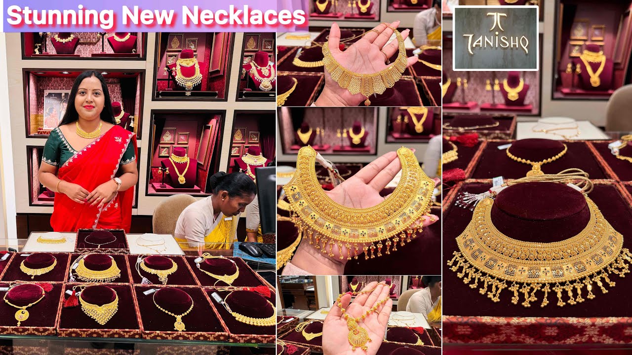 12gm😲starts Tanishq New Stunning gold necklace designs | Bridal gold Necklace collections 💛