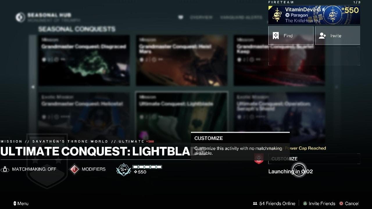 Destiny 2 Solo flawless Ultimate Conquest: Lightblade
