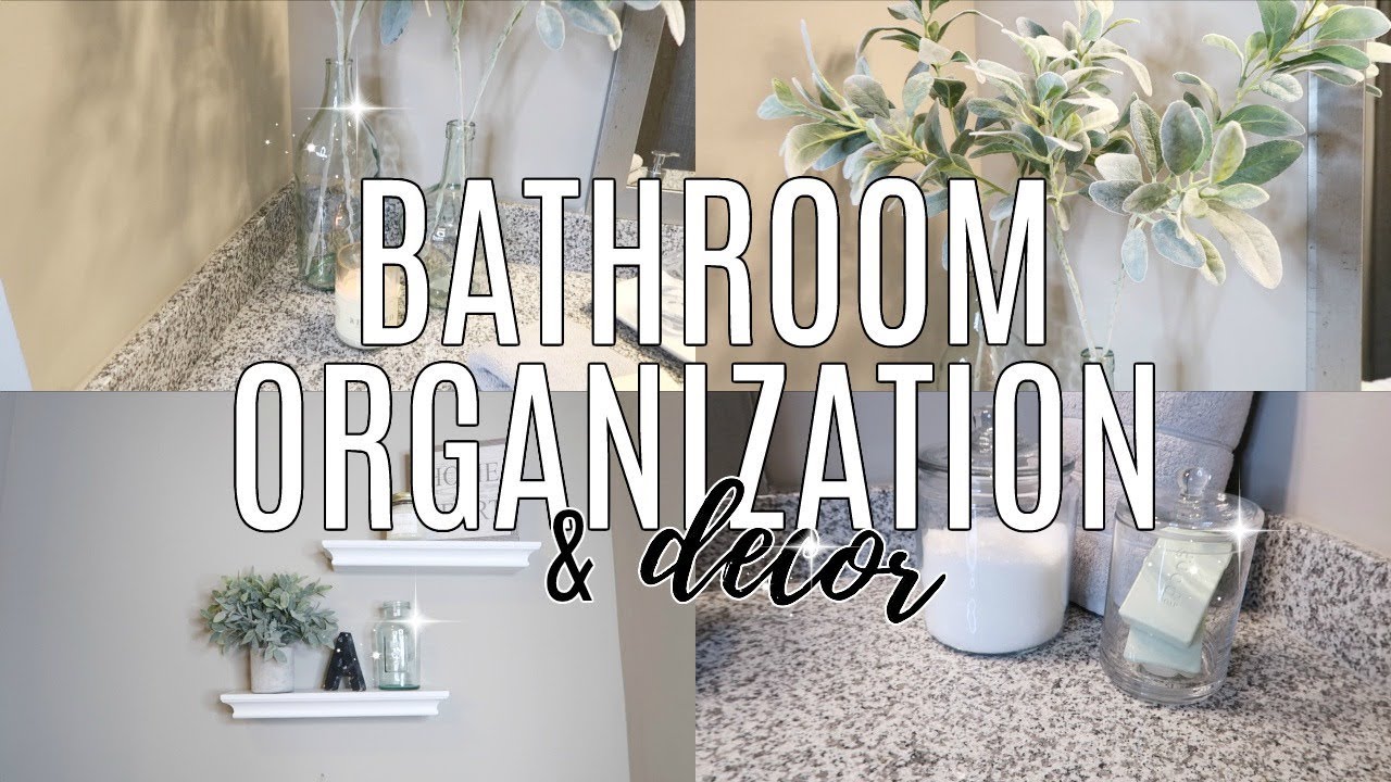 ORGANIZE AND DECLUTTER WITH ME 2018 // MASTER BATHROOM ORGANIZATION AND DECORATE with me