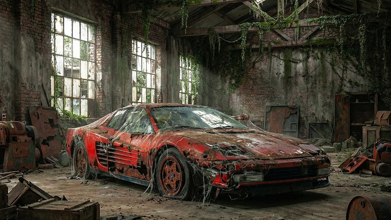 ASMR Car Restoration | Abandoned 1984 Ferrari Testarossa – From Damaged to Brand New