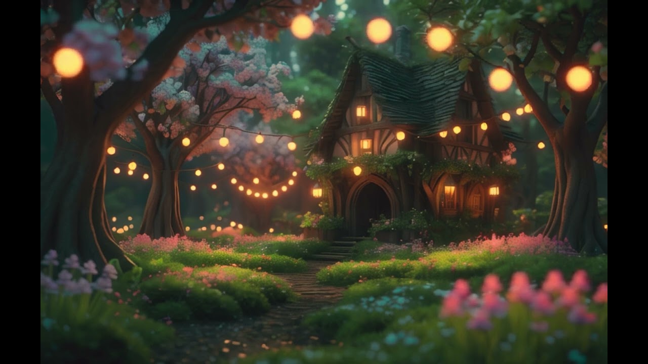 Spring Forest Dreamscape 🌸 | Relax and Sleep with Soft Evening Lights & Flowers.