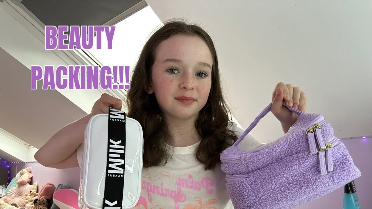 Pack Skincare & Makeup With Me For My Year 6 Residential!! 💜