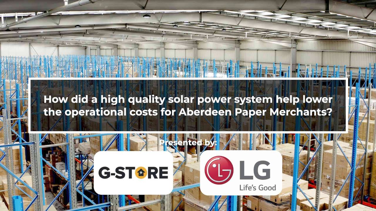 How did a high quality solar power system help lower the operational costs for Aberdeen Paper?