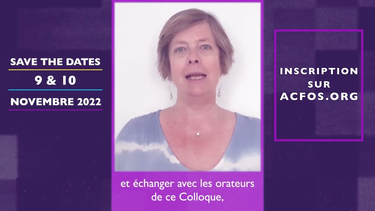 Teaser #2 - Colloque ACFOS 2022