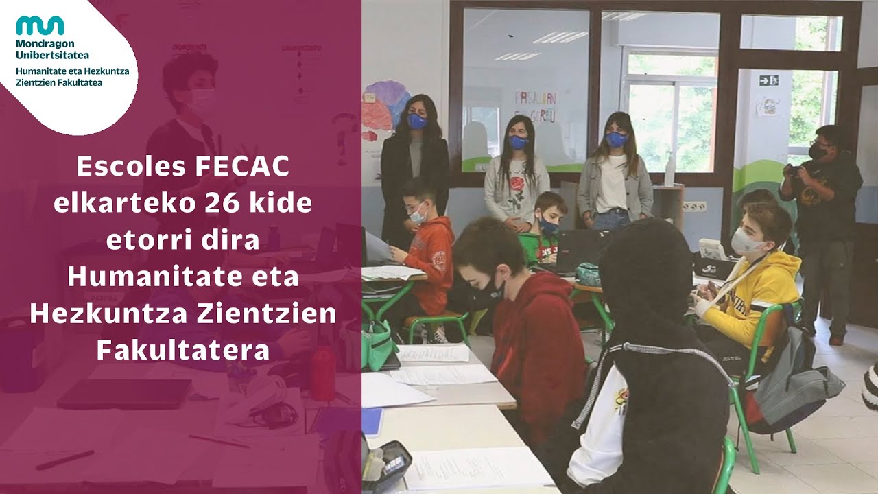 Escoles FEDAC elkarteko 26 kide etorri dira Humanitate eta Hezkuntza Zientzien Fakultatera