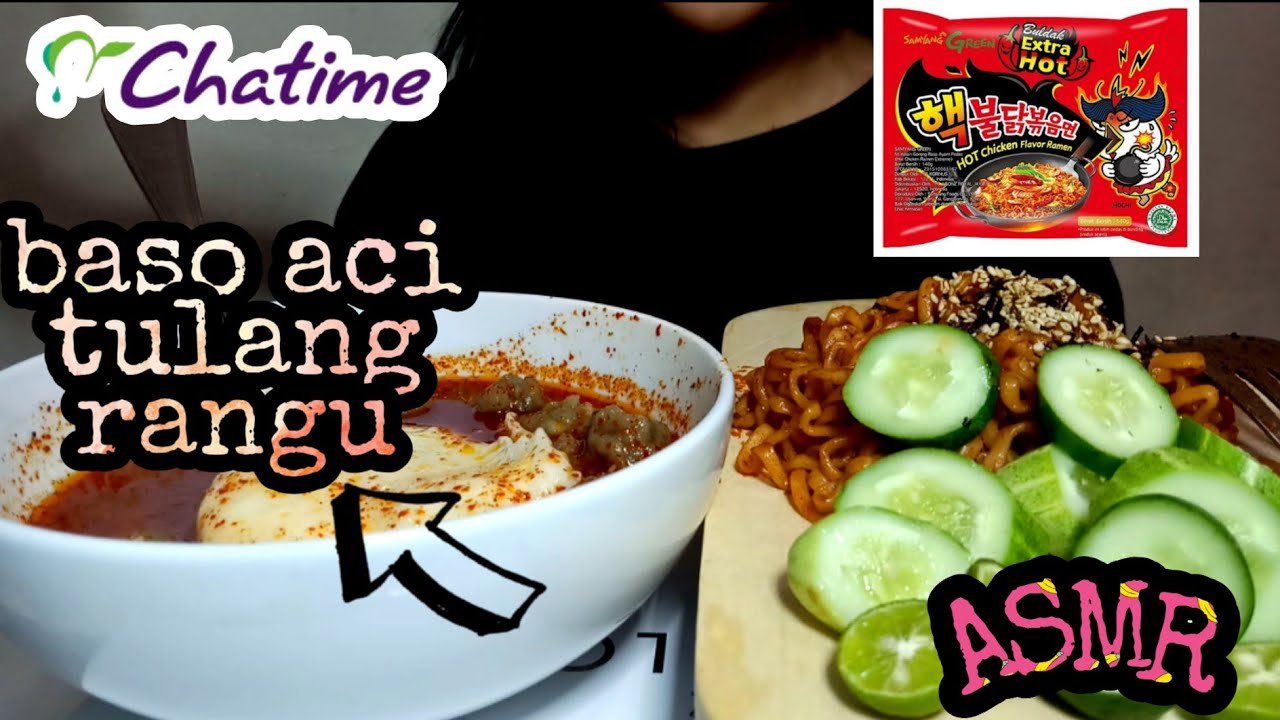 [ASMR] BASO ACI TULANG RANGU + SAMYANG NUKLIR