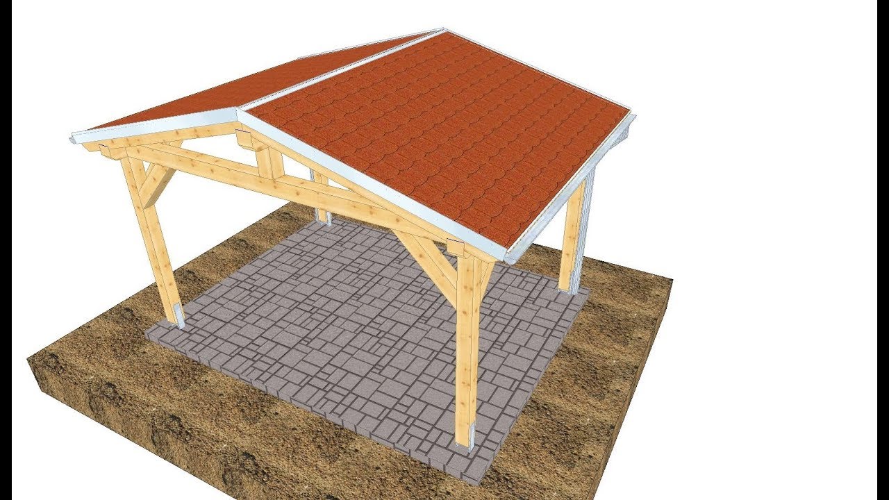 Holztechnik L&auml;tzsch GmbH - Ueberdachung freistehend aus Holz