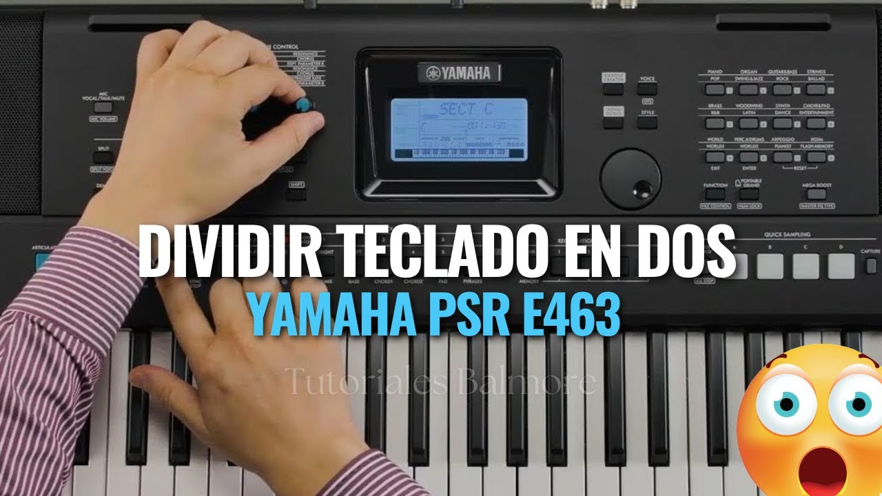 Dividir Teclado con Dos Sonidos en Yamaha PSR-E 463