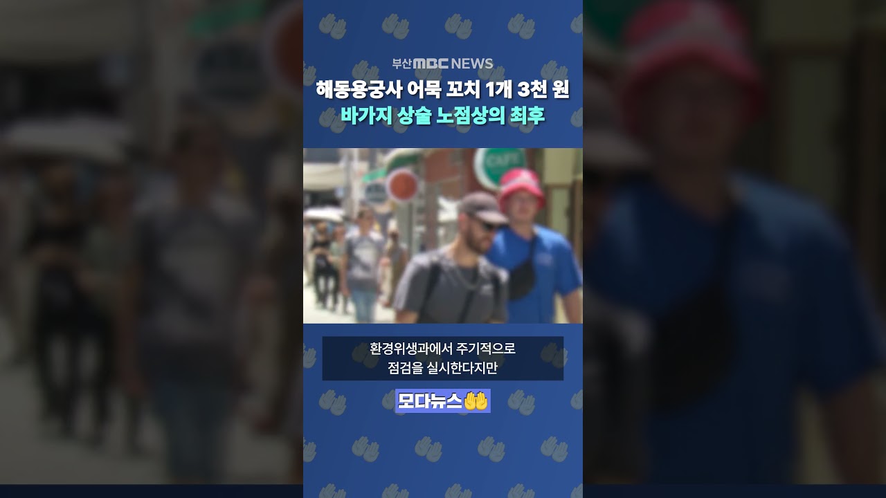 해동용궁사 어묵 꼬치 1개 3천 원, 바가지 상술 노점상의 최후 | 모다뉴스🤲