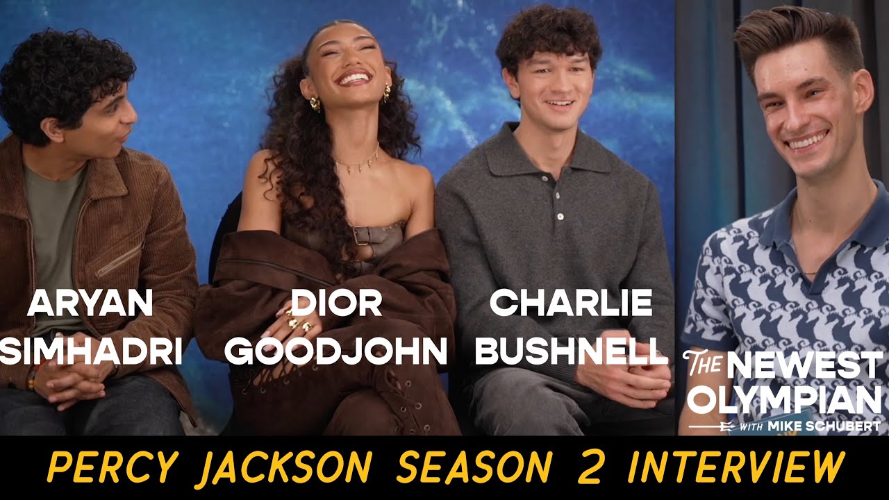 Aryan Simhadri, Charlie Bushnell, and Dior Goodjohn on Percy Jackson Season 2 | The Newest Olympian