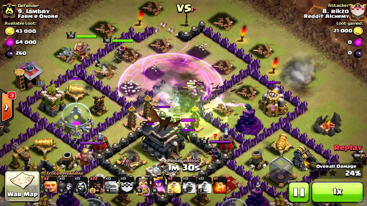 Barb King and Archer Queen AI at it's finest. [ Clash of Clans ]