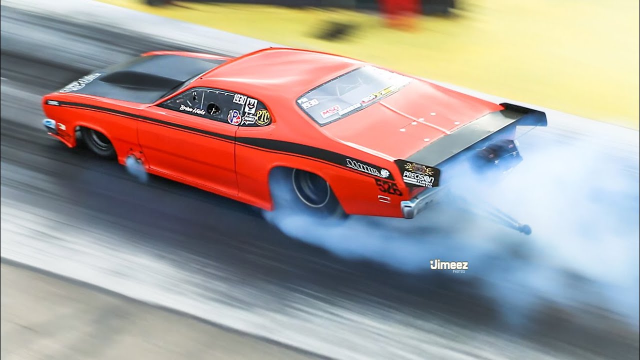 TWIN TURBO HEMI DUSTER! TRACK 1/8 MPH RECORD! 202.91MPH! BRIAN HICKS! BYRON DRAGWAY!