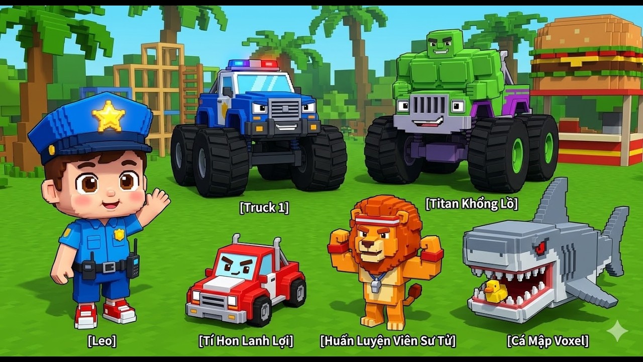 🔴 LEGO Đại Chiến Phòng Gym Khối Vuông 🏋️‍♂️ Xe Tải Khổng Lồ vs Tí Hon.phim hoạt hình  thiếu nhi LEGO