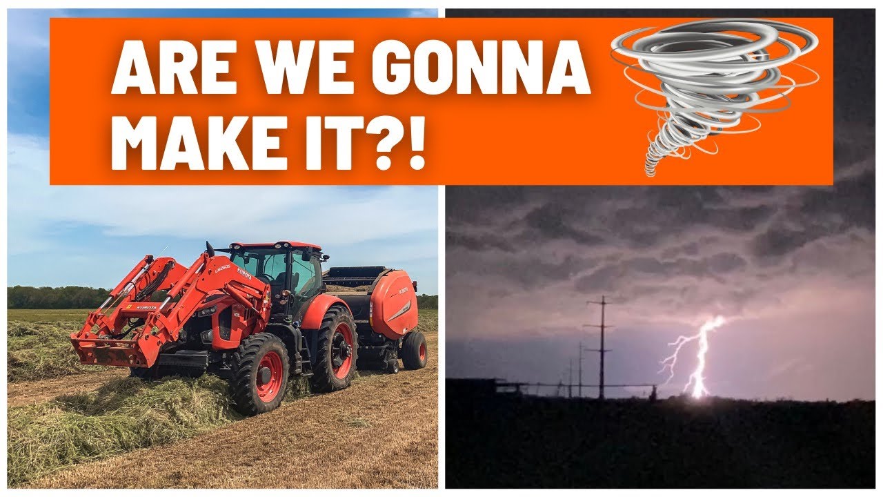 Baling Hay Before a TORNADO?